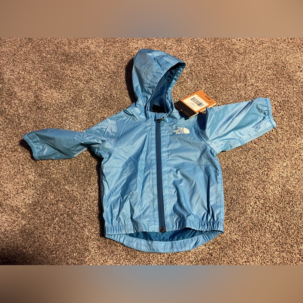 The North Face Blue Toddler Rain Jacket nwt 3/6 mo